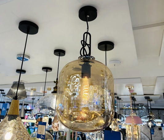 Amber Pendant Light P168-Amber