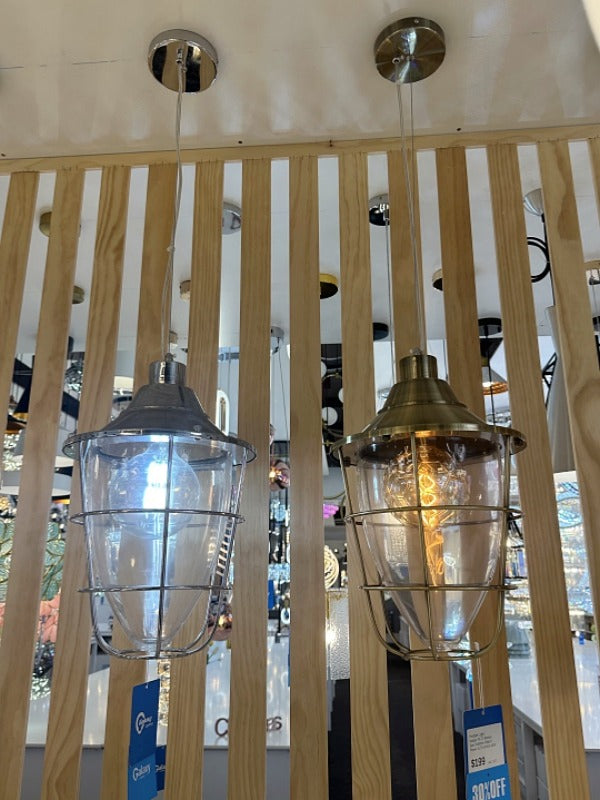 Silver Pendant Light, P172-Silver - Galaxy Lighting NZ