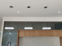 Crystal LED Pendant Light P177-30cm - Galaxy Lighting NZ