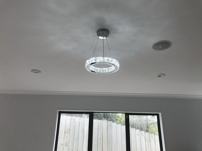 Crystal LED Pendant Light P177-30cm - Galaxy Lighting NZ