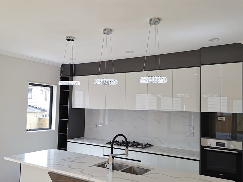 Crystal LED Pendant Light P177-30cm - Galaxy Lighting NZ