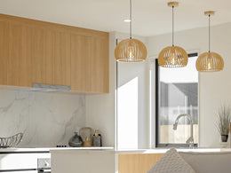 Wooden Pendant Light P178 - Galaxy Lighting NZ