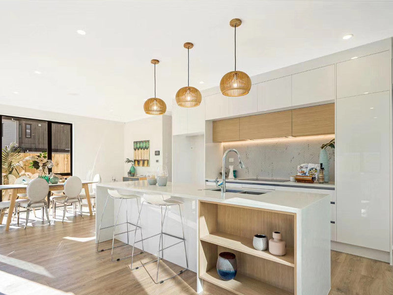 Wooden Pendant Light P178 - Galaxy Lighting NZ