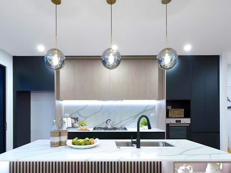 Stylish Amber Glass Pendant Light P180-25cm - Galaxy Lighting NZ