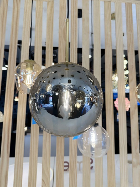 Stylish Amber Glass Pendant Light P180-25cm - Galaxy Lighting NZ