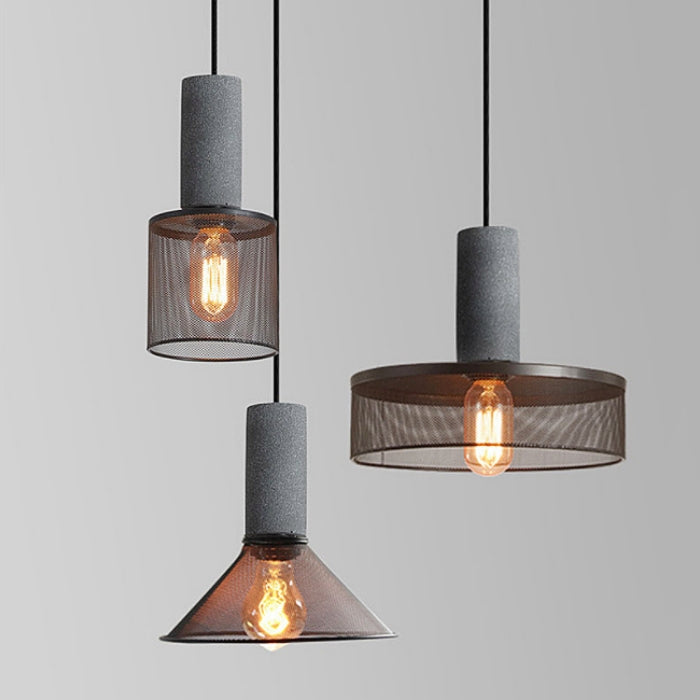 Concrete Pendant Light P182 - Galaxy Lighting NZ
