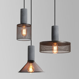 Concrete Pendant Light P189 - Galaxy Lighting NZ