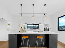Industrial Glass Pendant Light P185 - Galaxy Lighting NZ