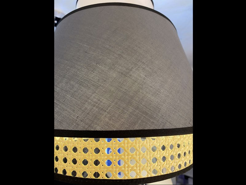 Rattan and Fabric Pendant Light P186 - Galaxy Lighting NZ