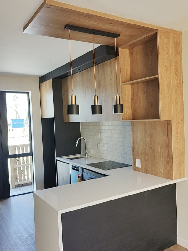 Black Pendant Light P187-72cm - Galaxy Lighting NZ