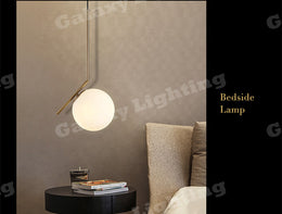 Gold Metal With Frosted Glass Modern Kitchen/Bedside Pendant Light P192-Gold - Galaxy Lighting NZ