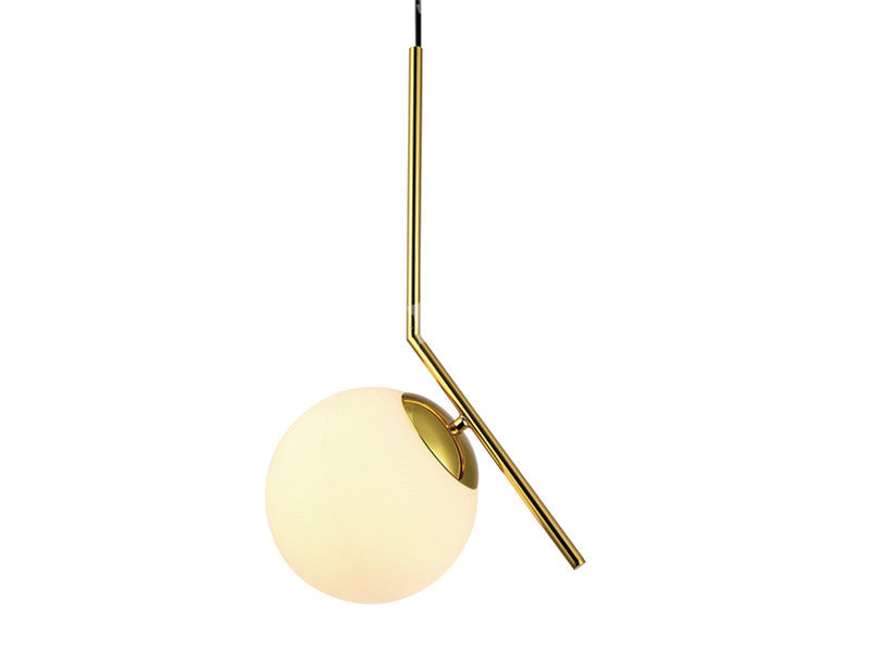 Gold Metal With Frosted Glass Modern Kitchen/Bedside Pendant Light P192-Gold - Galaxy Lighting NZ