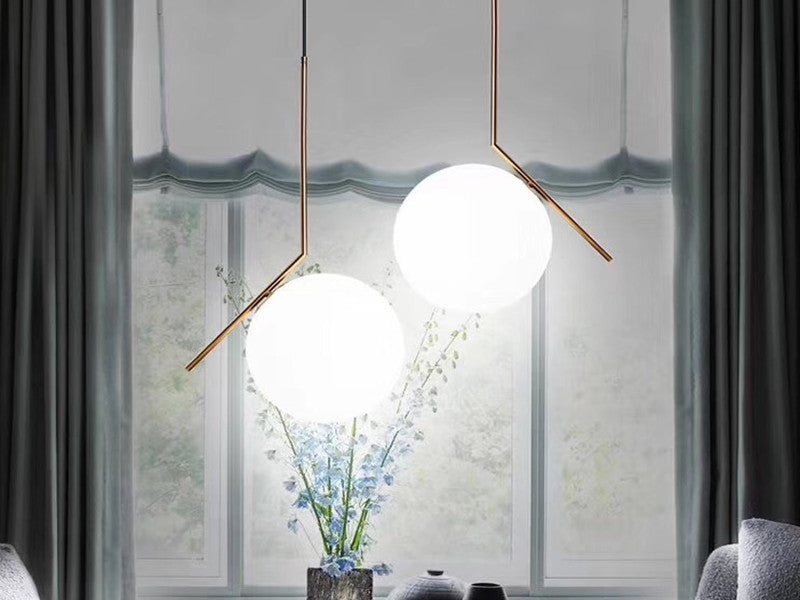 Gold Metal With Frosted Glass Modern Kitchen/Bedside Pendant Light P192-Gold - Galaxy Lighting NZ