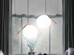 Gold Metal With Frosted Glass Modern Kitchen/Bedside Pendant Light P192-Gold - Galaxy Lighting NZ