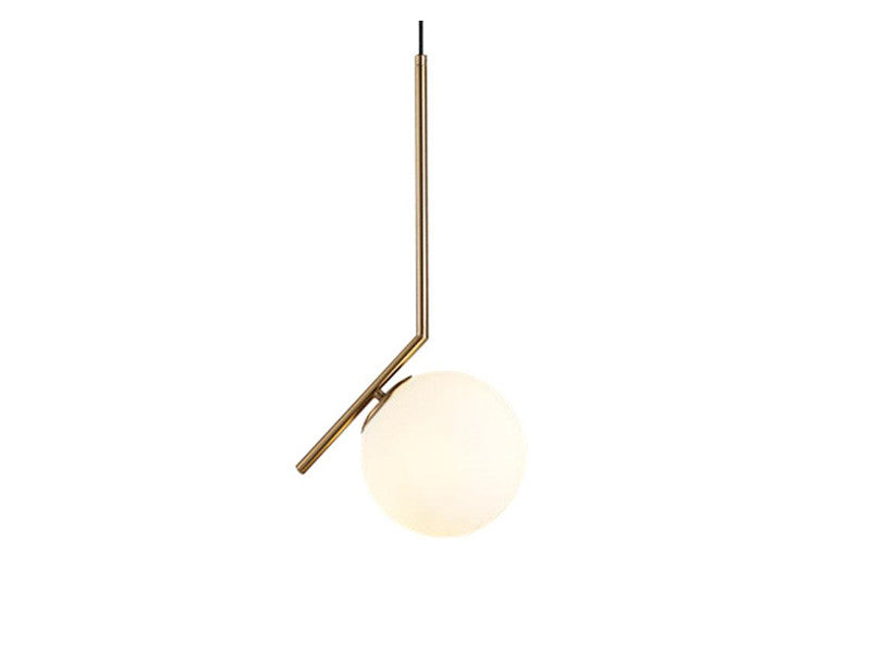 Gold Metal With Frosted Glass Modern Kitchen/Bedside Pendant Light P192-Gold - Galaxy Lighting NZ