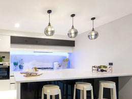 Smoky Grey Glass Pendant Light P193-SG - Galaxy Lighting NZ