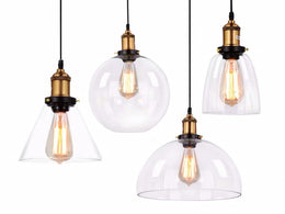 Glass Pendant Light P193-20cm - Galaxy Lighting NZ