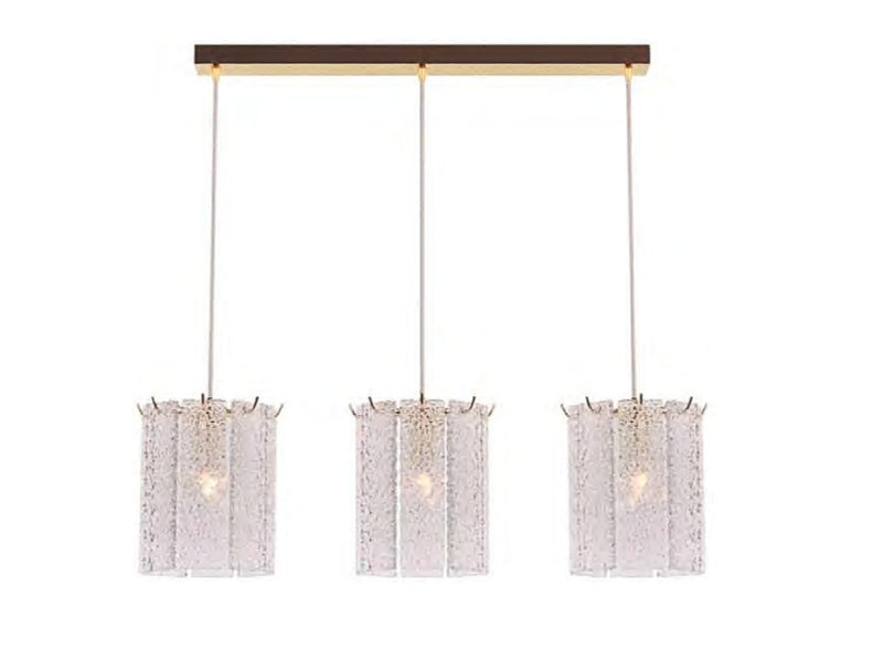 Frosted Crystal Glass Unique Pendant Light P196-80cm - Galaxy Lighting NZ
