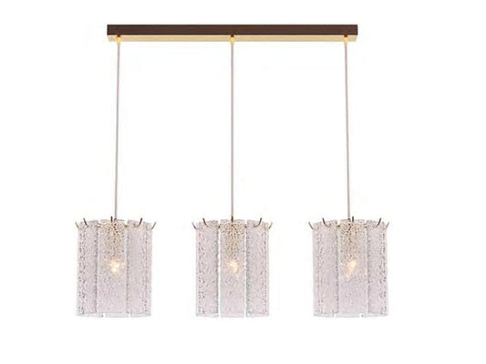 Frosted Crystal Glass Unique Pendant Light P196-80cm - Galaxy Lighting NZ