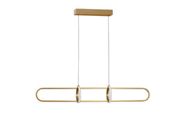 Gold Modern LED Bar Pendant Light P205-1.2M - Galaxy Lighting NZ