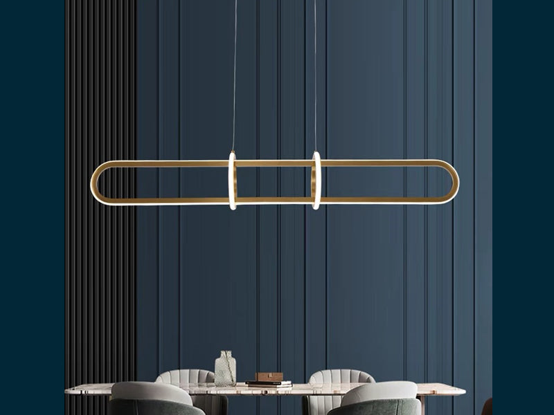 Gold Modern LED Bar Pendant Light P205-1.2M - Galaxy Lighting NZ