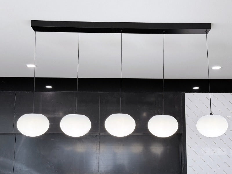 LED Island Pendant Light, Five Globes P214-1.35m - Galaxy Lighting NZ