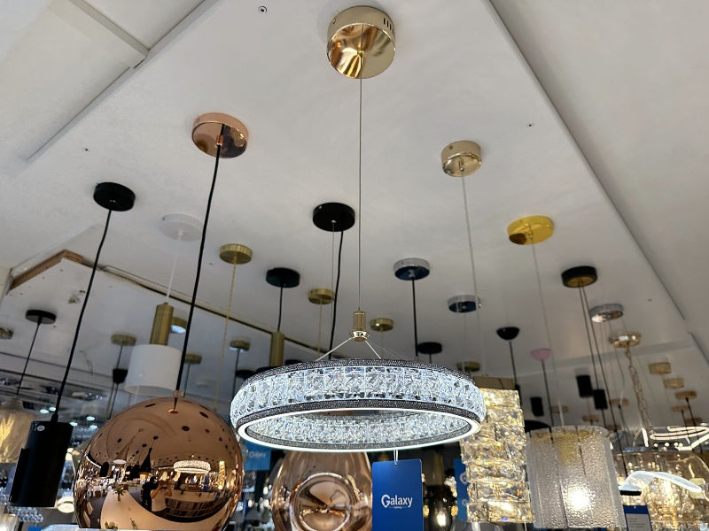Luxury LED Crystal Pendant Light P219-30cm - Galaxy Lighting NZ