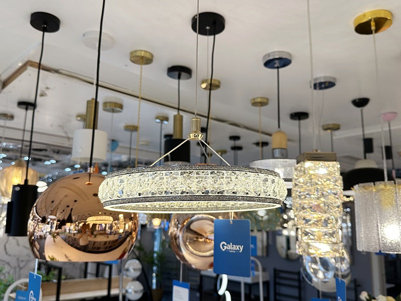 Luxury LED Crystal Pendant Light P219-30cm - Galaxy Lighting NZ
