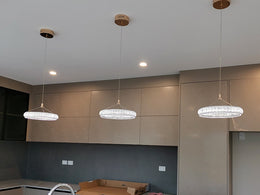 Luxury LED Crystal Pendant Light P219-30cm - Galaxy Lighting NZ