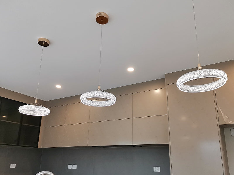 Luxury LED Crystal Pendant Light P219-30cm - Galaxy Lighting NZ
