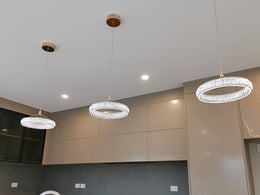 Luxury LED Crystal Pendant Light P219-30cm - Galaxy Lighting NZ