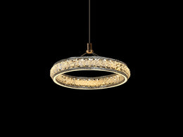 Luxury LED Crystal Pendant Light P219-30cm - Galaxy Lighting NZ