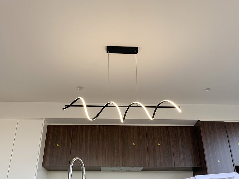 LED Pendant Light,Two Colours P223-Black-1.2M - Galaxy Lighting NZ
