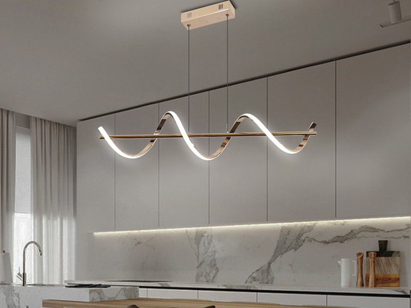 LED Pendant Light,Two Colours P223-Gold-1.2M - Galaxy Lighting NZ