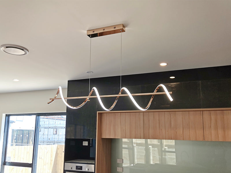 LED Pendant Light,Two Colours P223-Gold-1.2M - Galaxy Lighting NZ