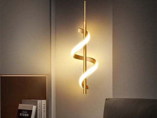 Gold Colour Slim Modern LED Pendant Bedside/Bathroom Feature Light P228-Gold - Galaxy Lighting NZ