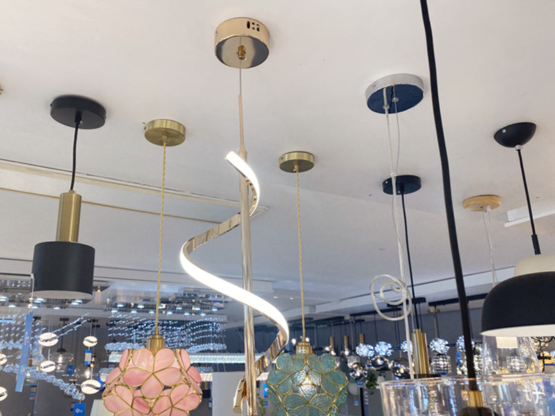 Gold Colour Slim Modern LED Pendant Bedside/Bathroom Feature Light P228-Gold - Galaxy Lighting NZ