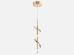 Gold Colour Slim Modern LED Pendant Bedside/Bathroom Feature Light P228-Gold - Galaxy Lighting NZ