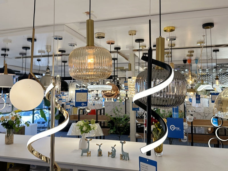 Black Color Slim Modern LED Pendant Bedside/Bathroom Feature Light P228-B - Galaxy Lighting NZ