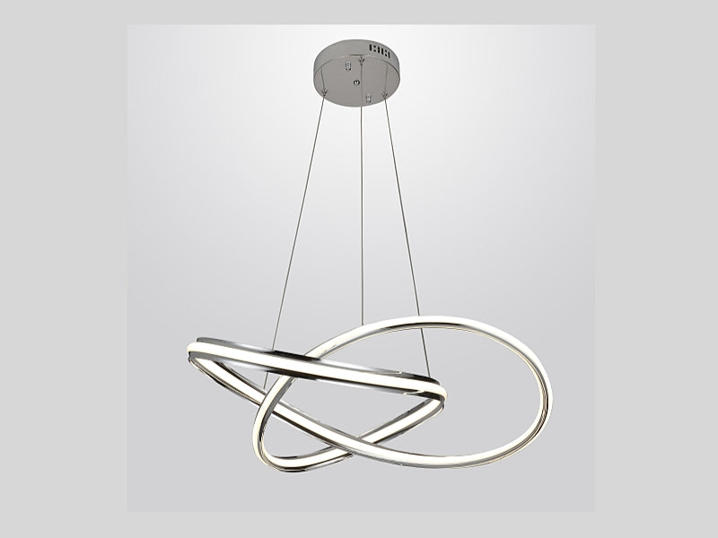 LED Chrome Colour Pendant Light P235-60cm - Galaxy Lighting NZ