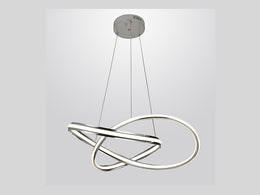 LED Chrome Colour Pendant Light P235-60cm - Galaxy Lighting NZ