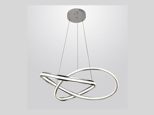 LED Chrome Colour Pendant Light P235-60cm - Galaxy Lighting NZ