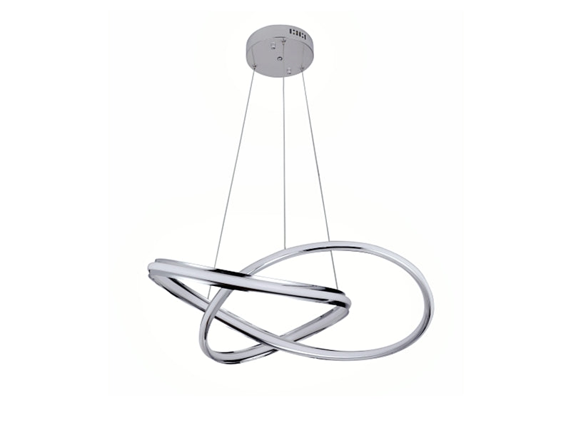 LED Chrome Colour Pendant Light P235-60cm - Galaxy Lighting NZ
