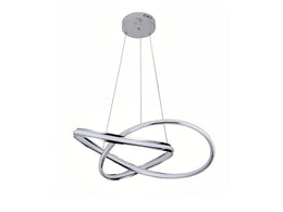LED Chrome Colour Pendant Light P235-60cm - Galaxy Lighting NZ