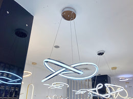 LED Chrome Colour Pendant Light P235-60cm - Galaxy Lighting NZ