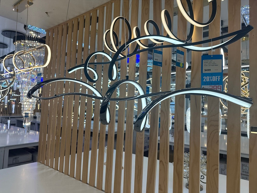 Glossy Black LED Pendant Light P239-1.2M,Three Colors
