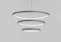 Modern LED Pendant Light P307-Black-80cm - Galaxy Lighting NZ