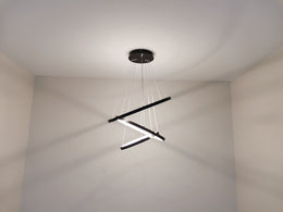 Modern LED Pendant Light, Two Sizes P307-Black-50cm - Galaxy Lighting NZ