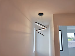 Modern LED Pendant Light, Two Sizes P307-Black-50cm