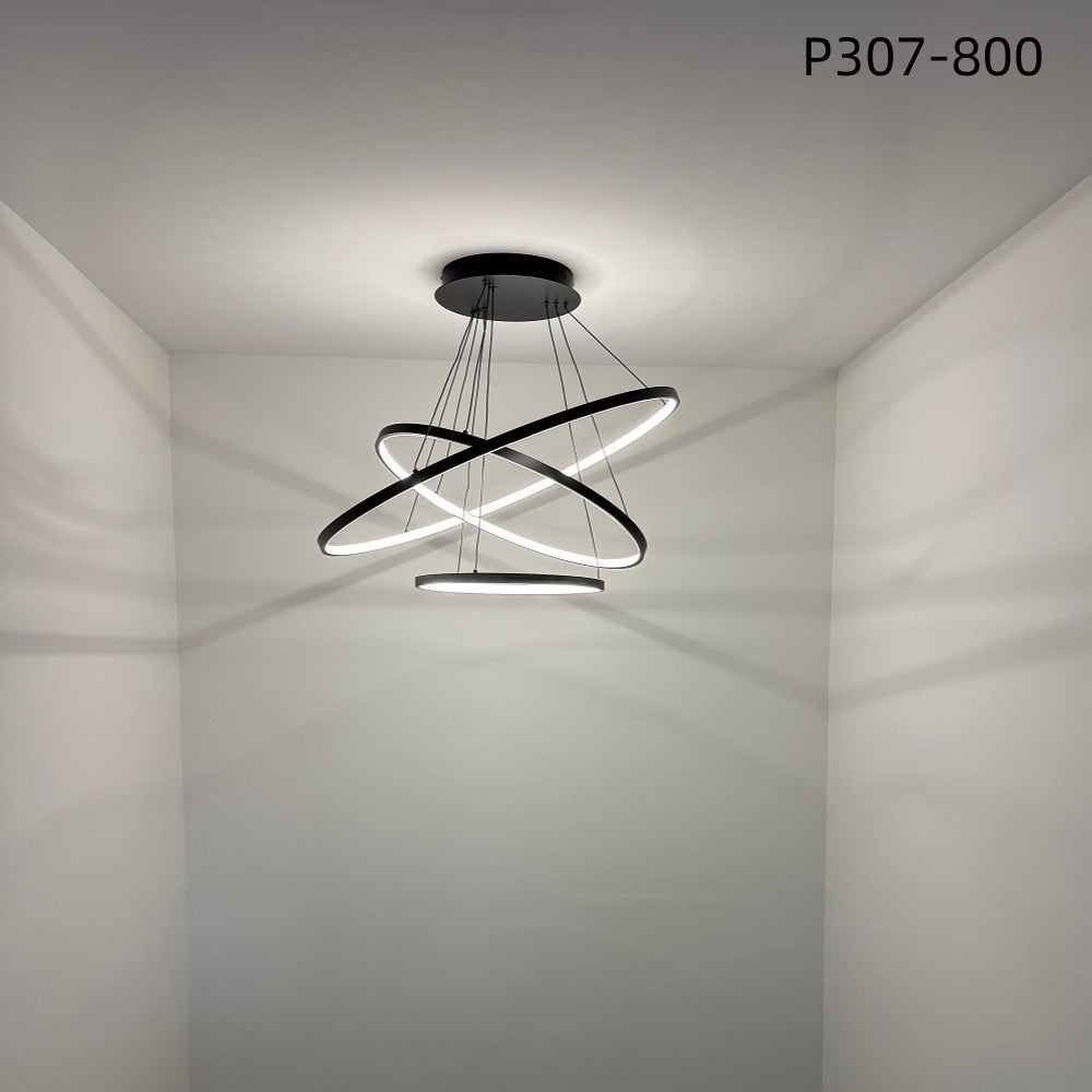 Modern LED Pendant Light P307-Black-80cm